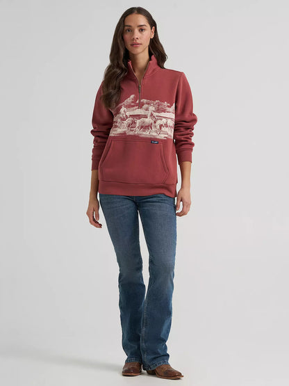 Ladies 1/4 Zip Sweatshirt