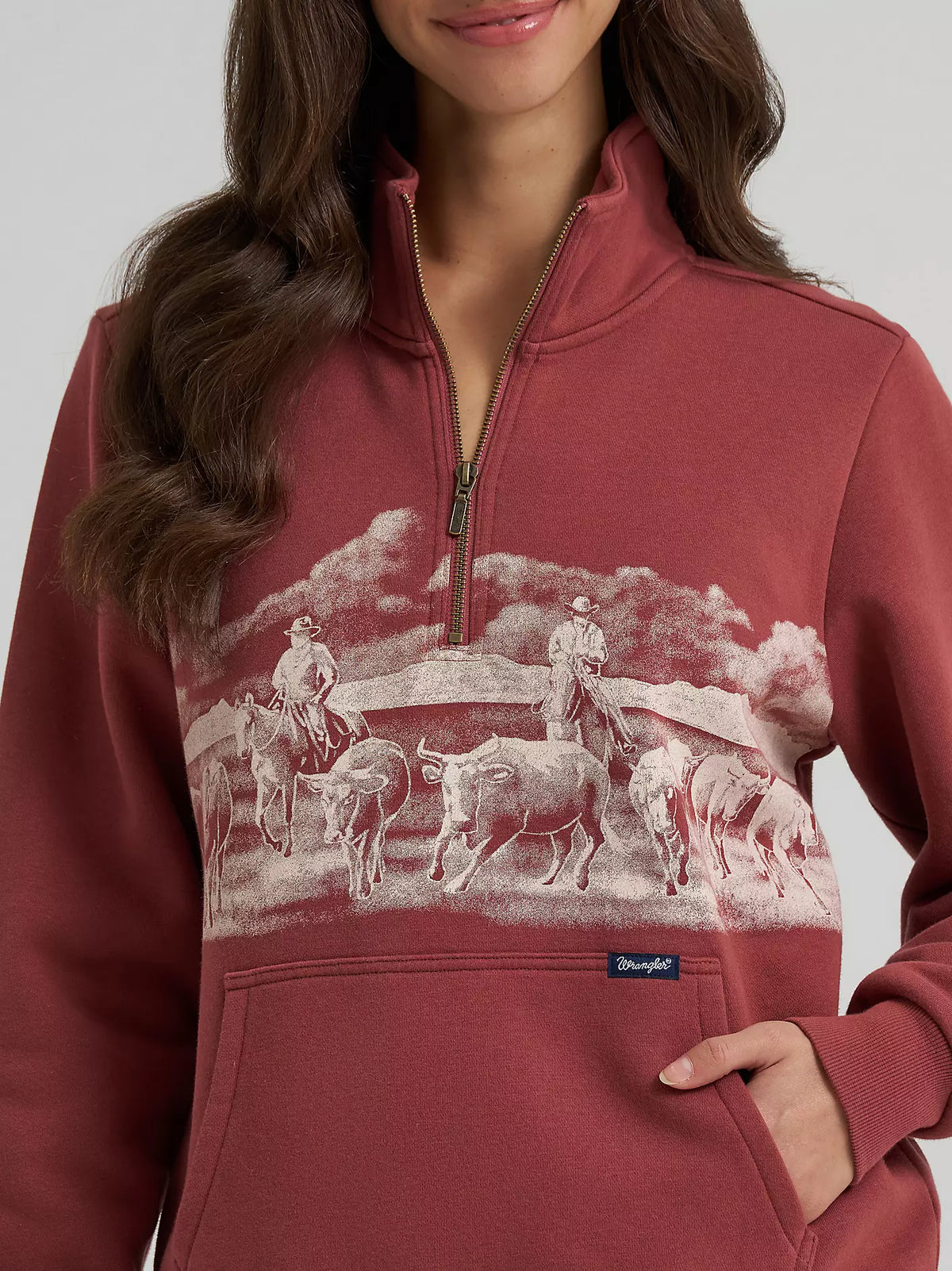 Ladies 1/4 Zip Sweatshirt