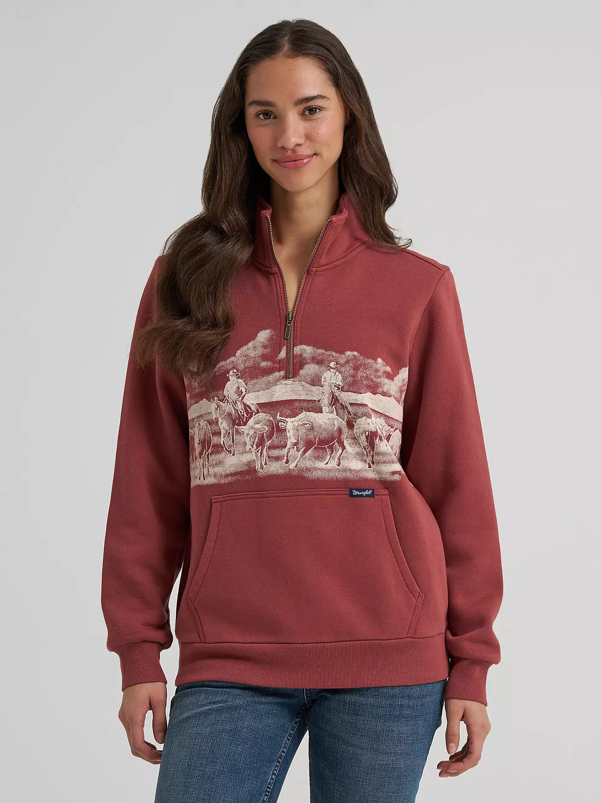Ladies 1/4 Zip Sweatshirt