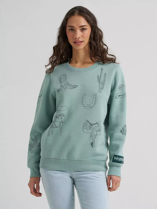 Ladies Punchy Sweatshirt Crew