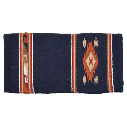 Diamond R Double Weave Blanket - Navy