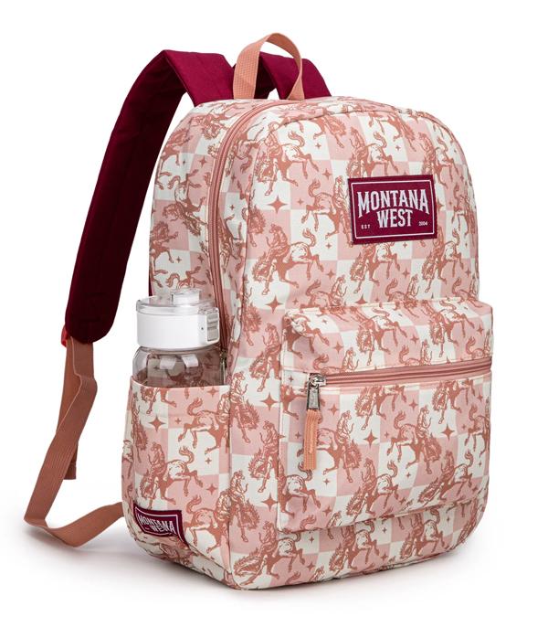 Pink Check Backback