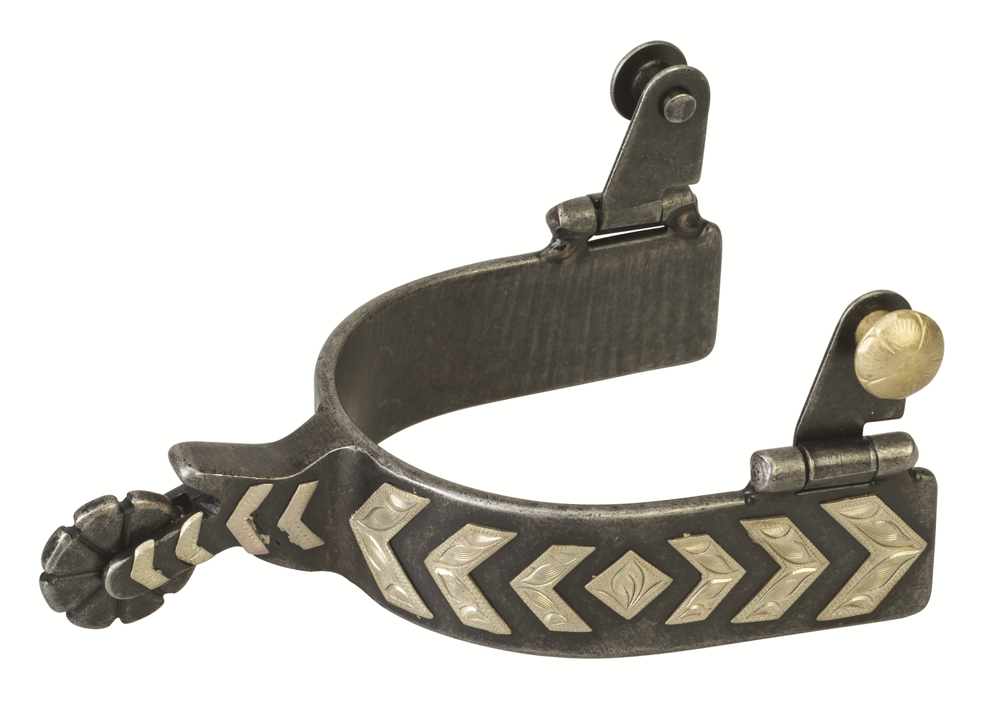 Men's Spur with German Silver Chevron Trim
