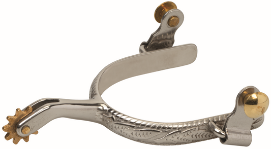 Ladies' Roping Spurs with Engraved Band