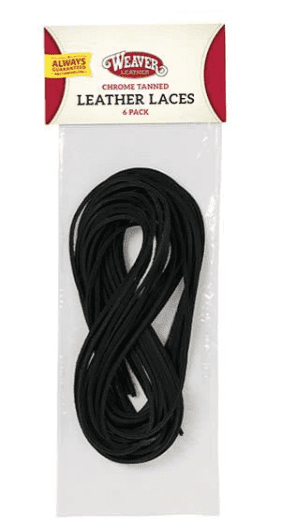 Leather Lace Pack, Black, 1/8" x 72"