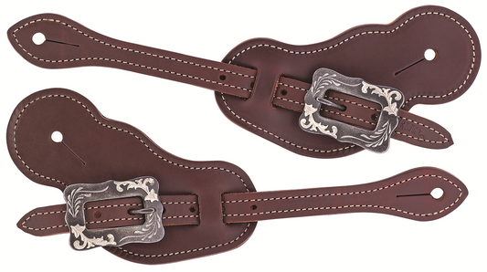 Buckaroo Oiled Harness Leather Spur Straps