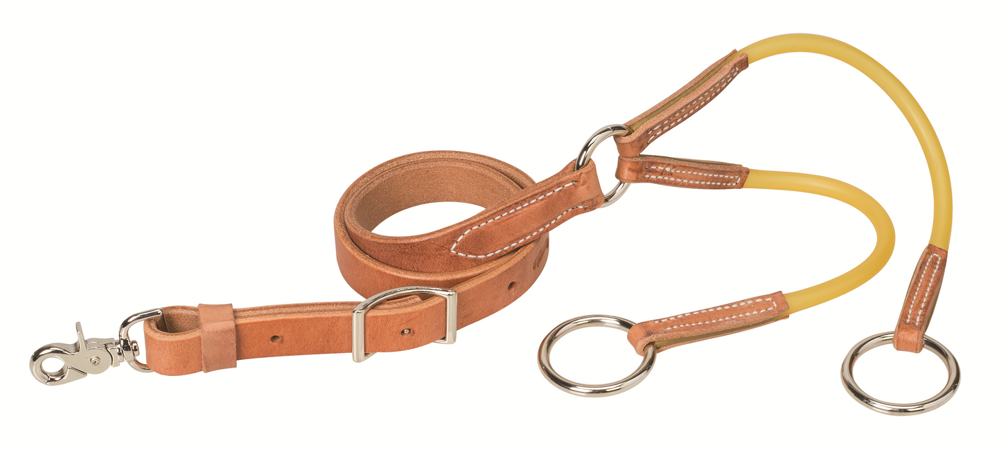 Leather Training Fork, Girth Attachment with Surgical Tubing Ends, 1" x 48"