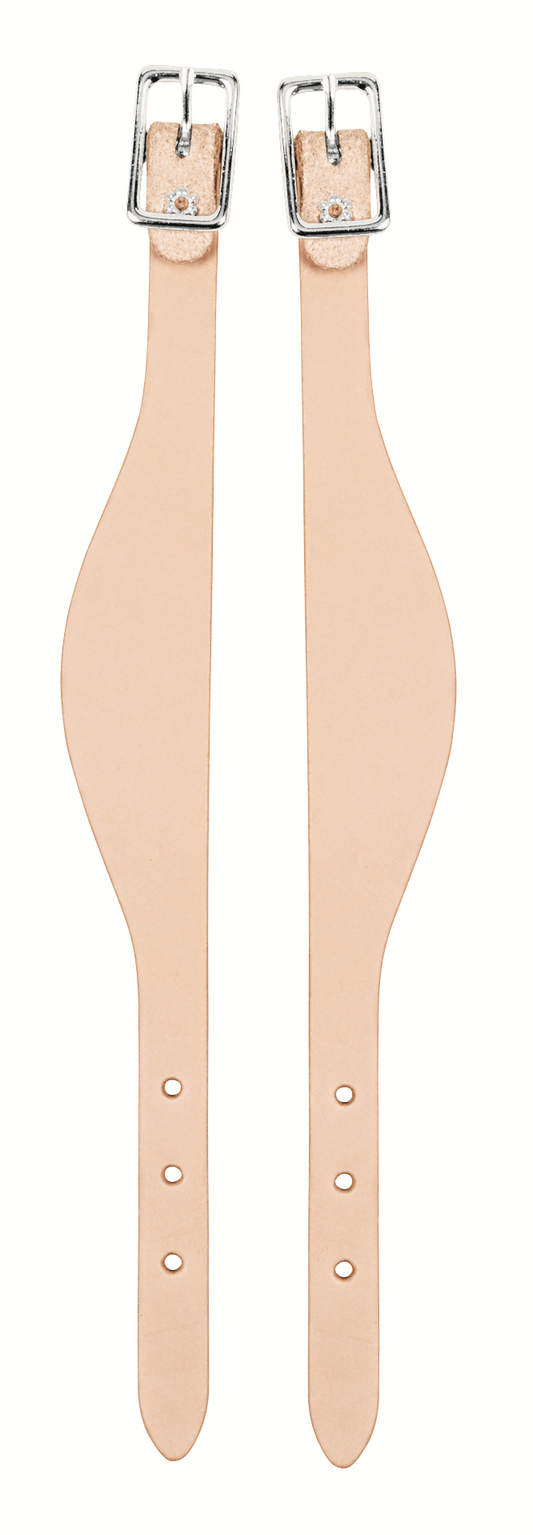 Natural Skirting Leather Fender Hobbles, Flared