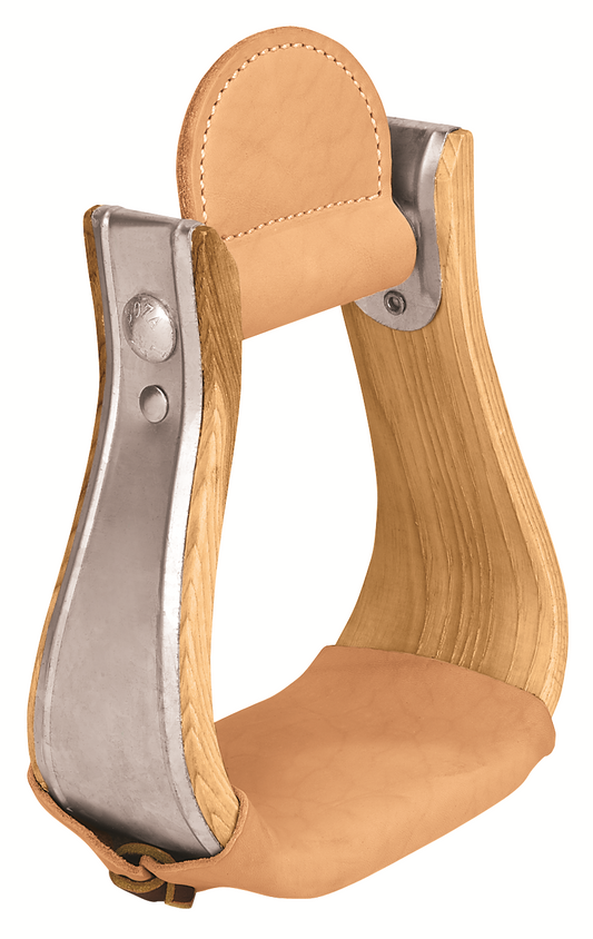 Wooden Stirrups with Leather Treads, Bell