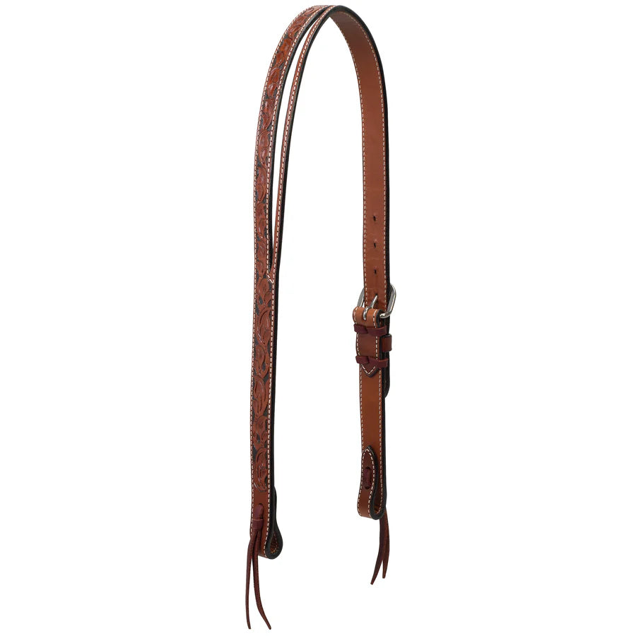 Floral Carved 1" Belt Headstall