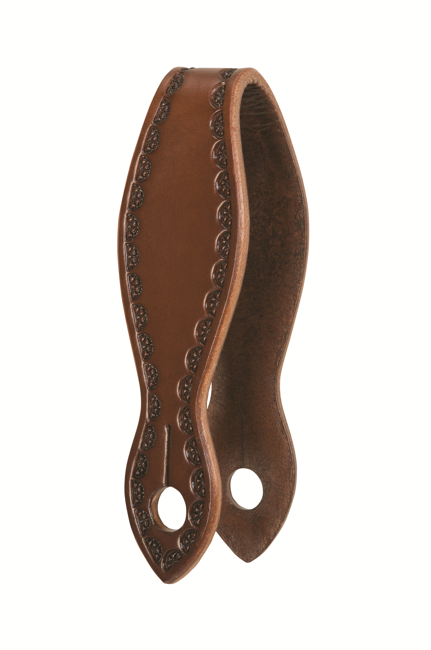 Hand Tooled Slobber Straps, Brown