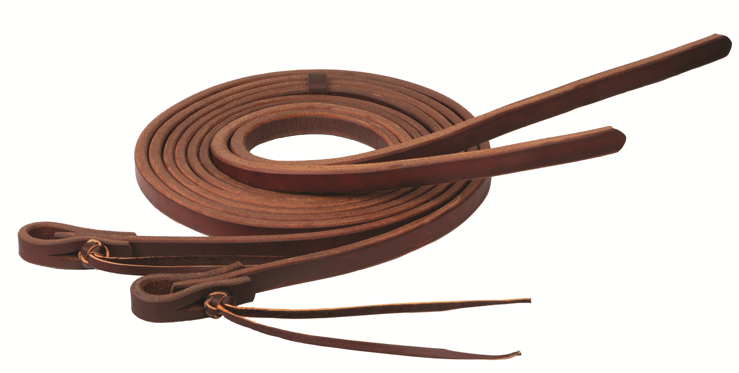Working Tack Extra Heavy Harness Split Reins with Pineapple Knot Ends, 5/8" x 8'