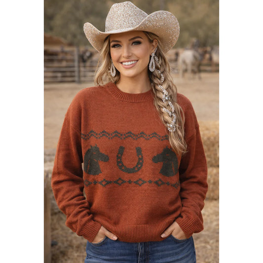 Ladies Horse Sweater