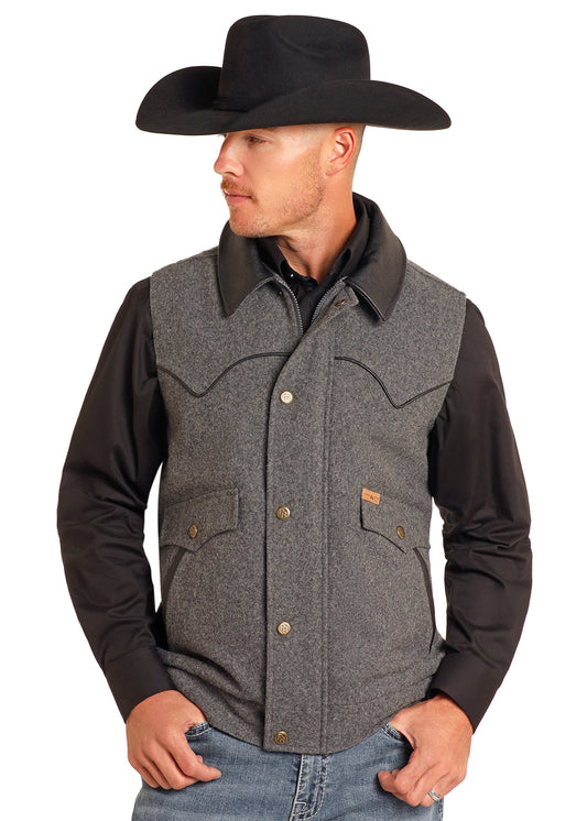 Men's Wool Vest - Charcoal