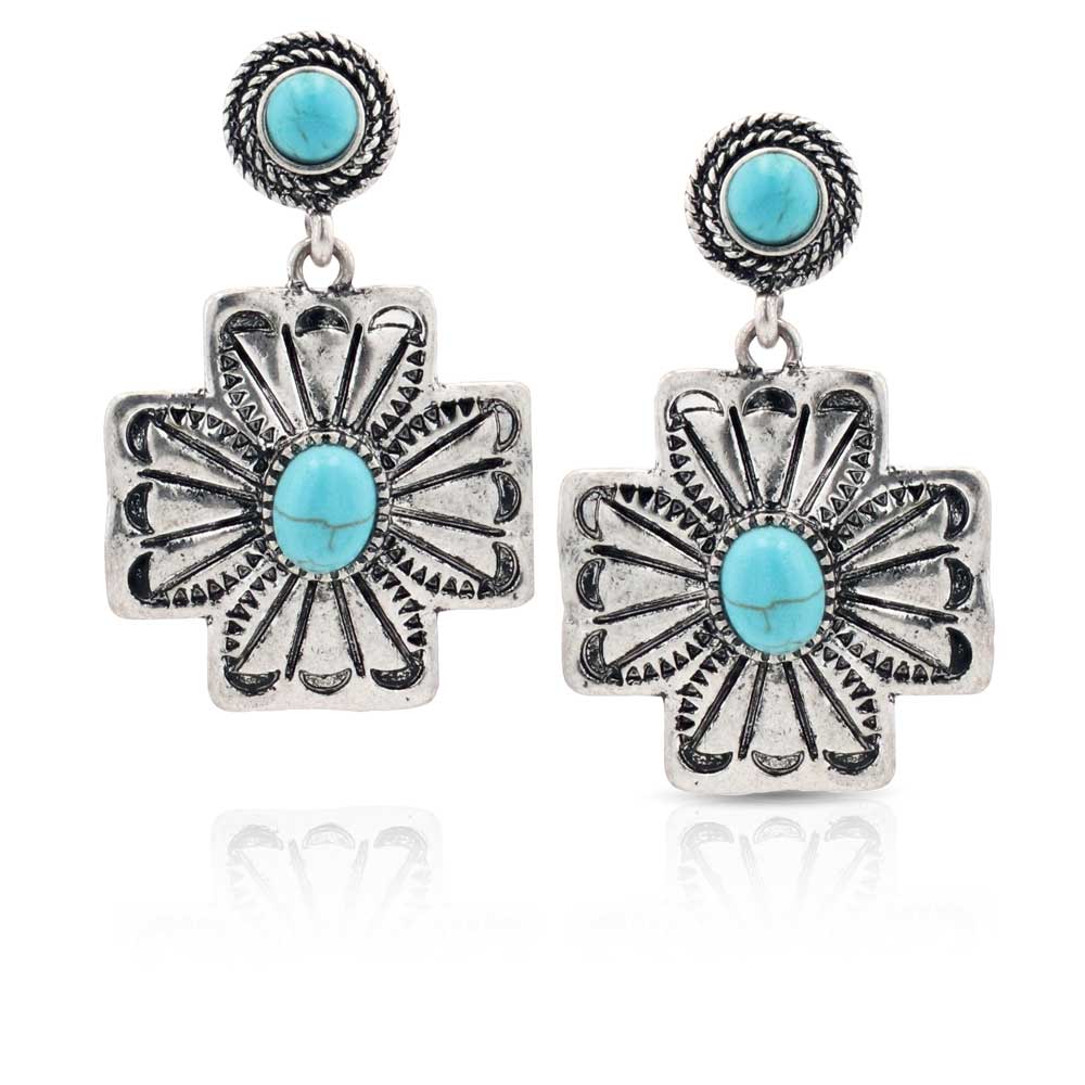 Petaled Turquoise Earrings