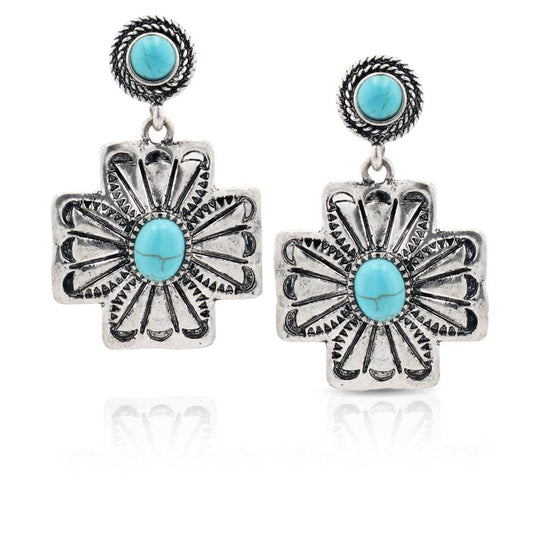 Petaled Turquoise Earrings