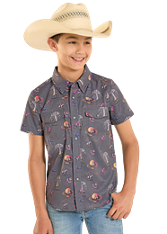 Boys Short Sleeve Western