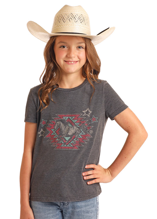 Girls Heather Grey Tee