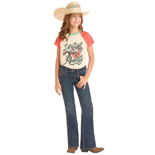 Girls Boots Stitch Jeans