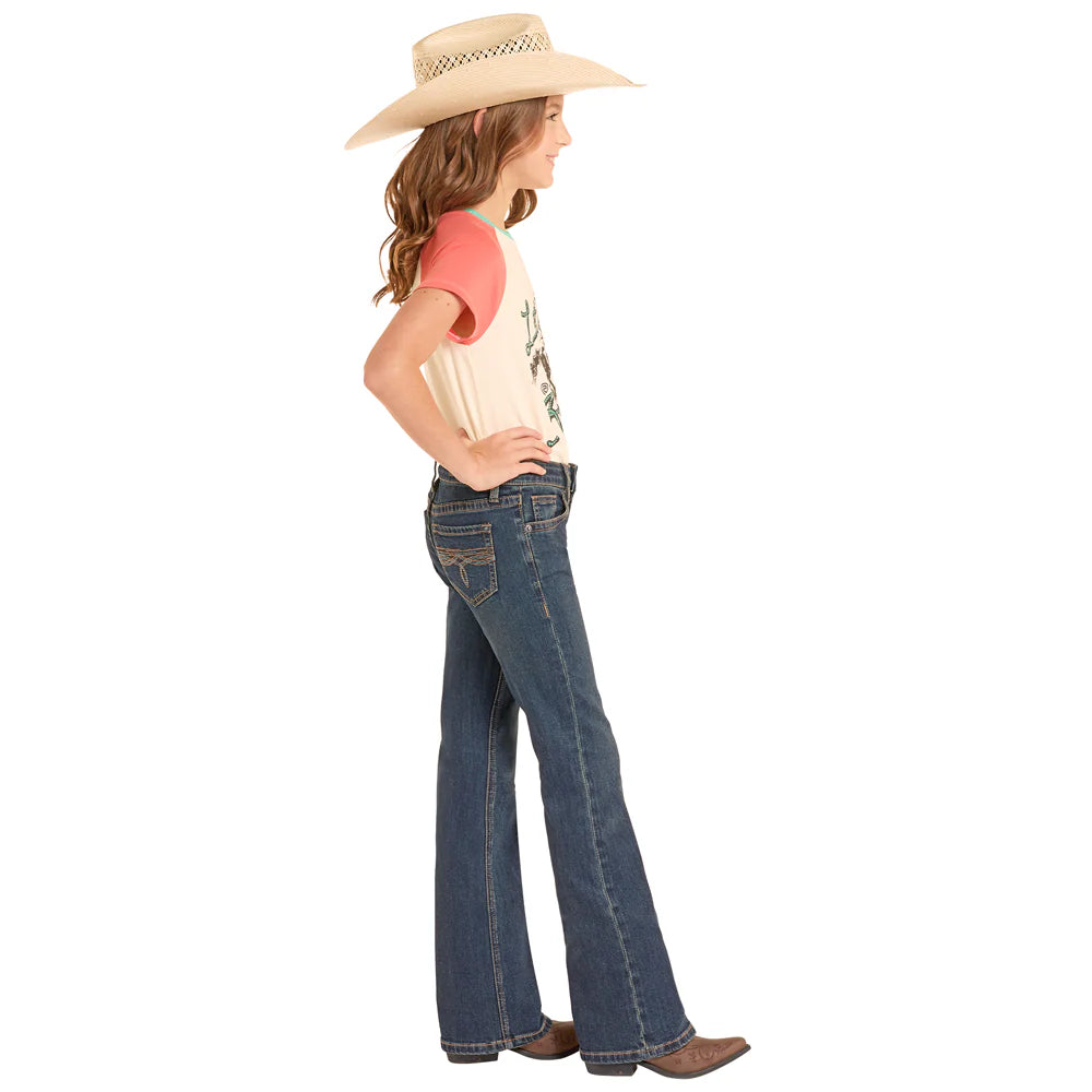 Girls Boots Stitch Jeans