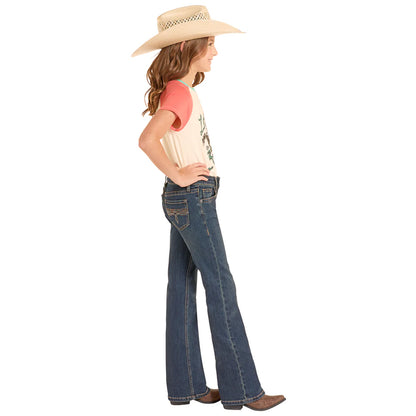 Girls Boots Stitch Jeans