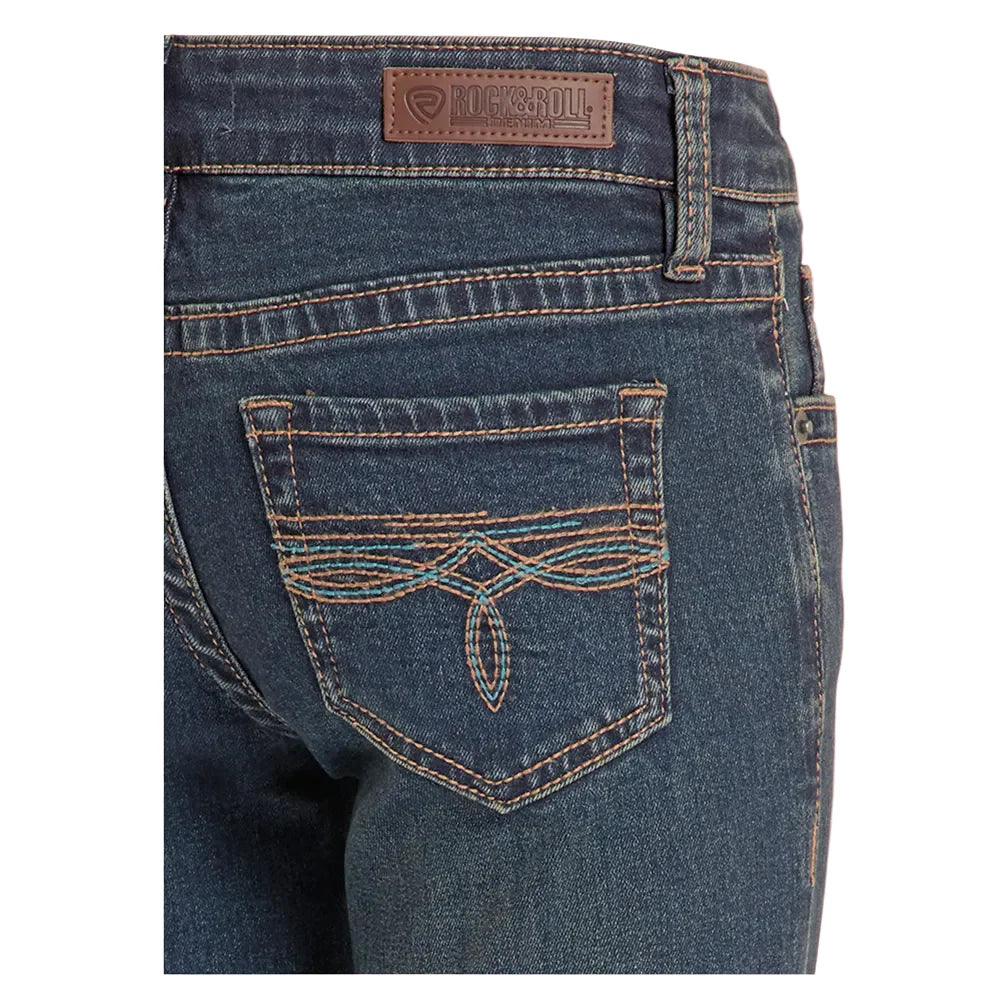 Girls Boots Stitch Jeans