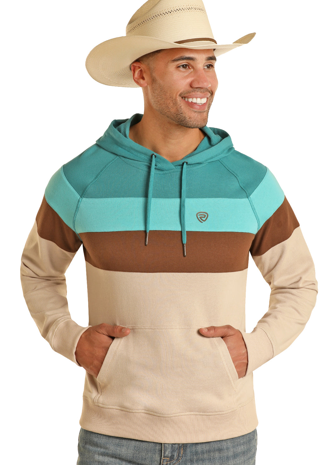 Men's Colour Block Hoodie