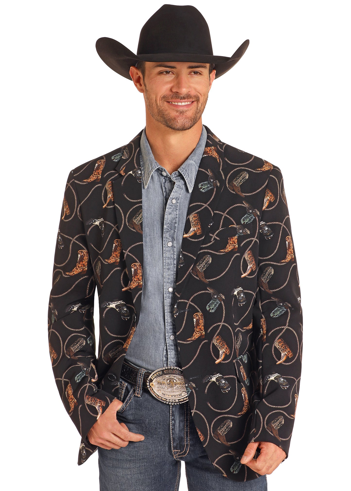 Men's Boot Printed Sport Coat