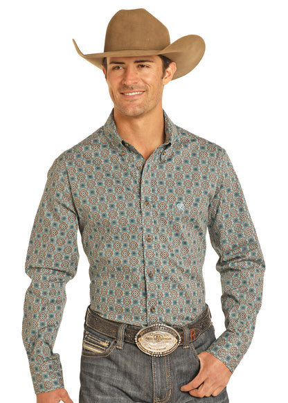 Men's Classic Fit Western Shirt - Medallion