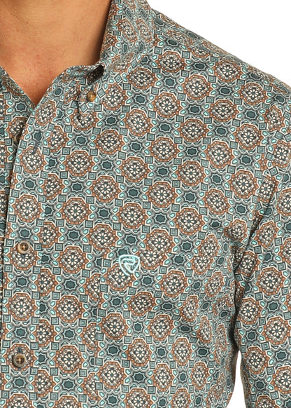 Men's Classic Fit Western Shirt - Medallion