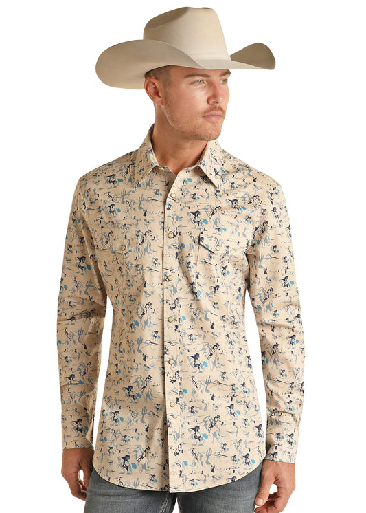 Men's Longlseeve Western Shirt