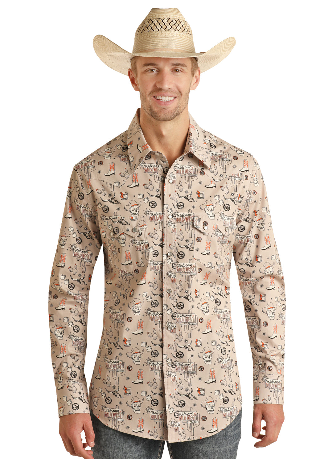 RRCB Mens Western Shirt Tattoo