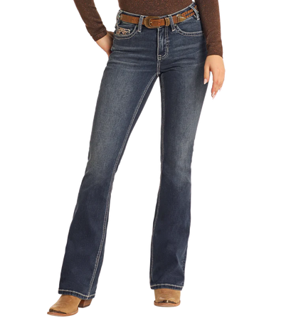 Ladies Mid Rise Bootcut Jeans