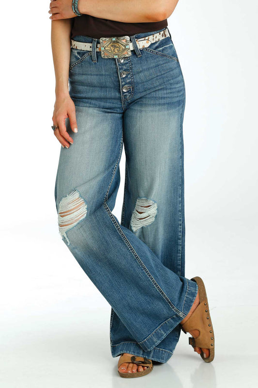 Ladies Wide Leg Jeans - Skylar