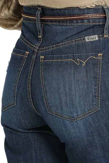 Ladies High Rise Skylar Wide Leg Jeans