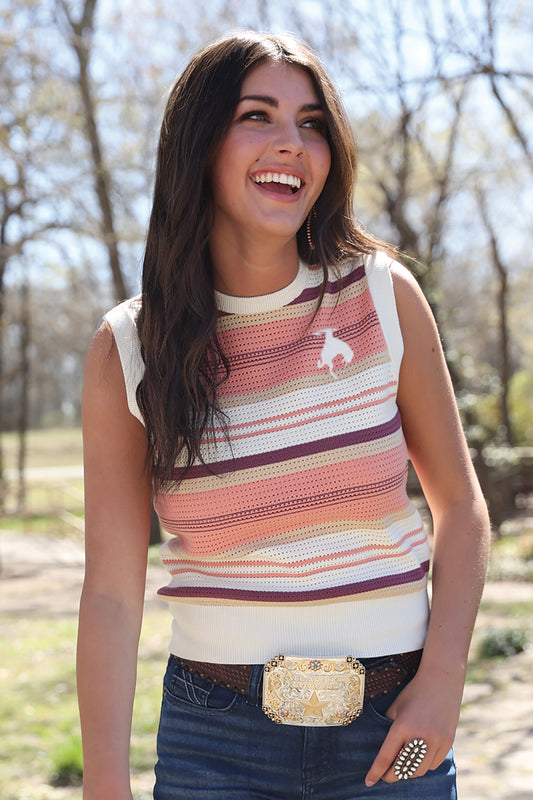 Striped Sweater Vest Women's