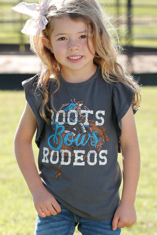 Girls Ruffle Sleeve T-Shirt