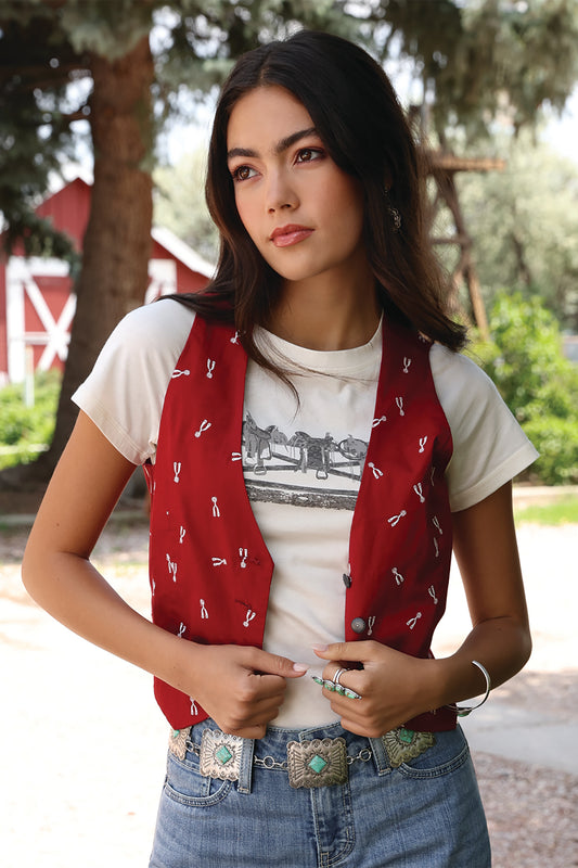 Ladies Cropped Vest