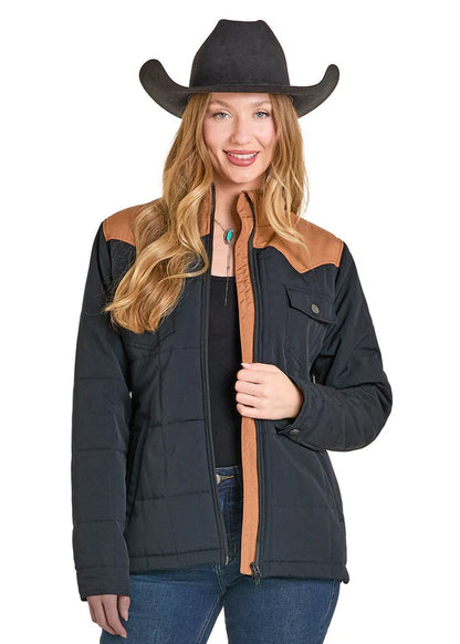 Ladies Black Puffer Vest
