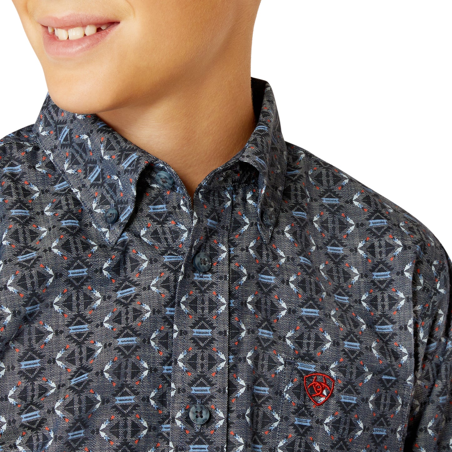 Boys Classic Longsleeve Western Shirt - Blue