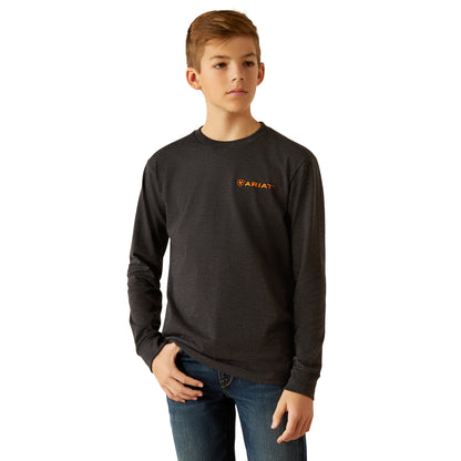 Boys Long Sleeve Shirt - Charcoal Heather