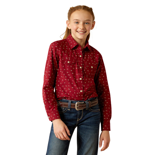 Girls Western Shirt - Red