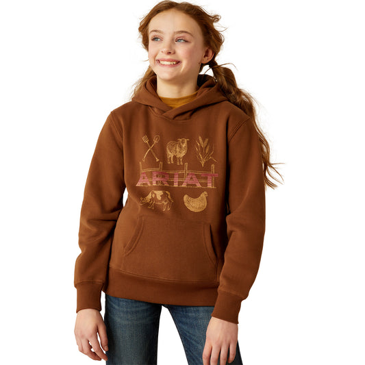 Girls Ranch Collections Hoodie - Brown