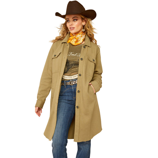 Ladies Shirt Duster - Olive