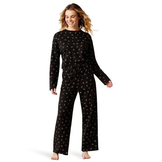 Ladies Pajama Set - Cattle Brand