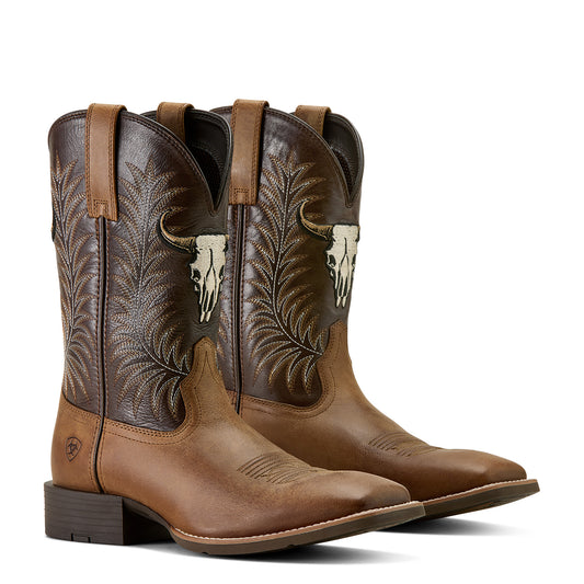 Men's Sport Steer Skull Wide Square
