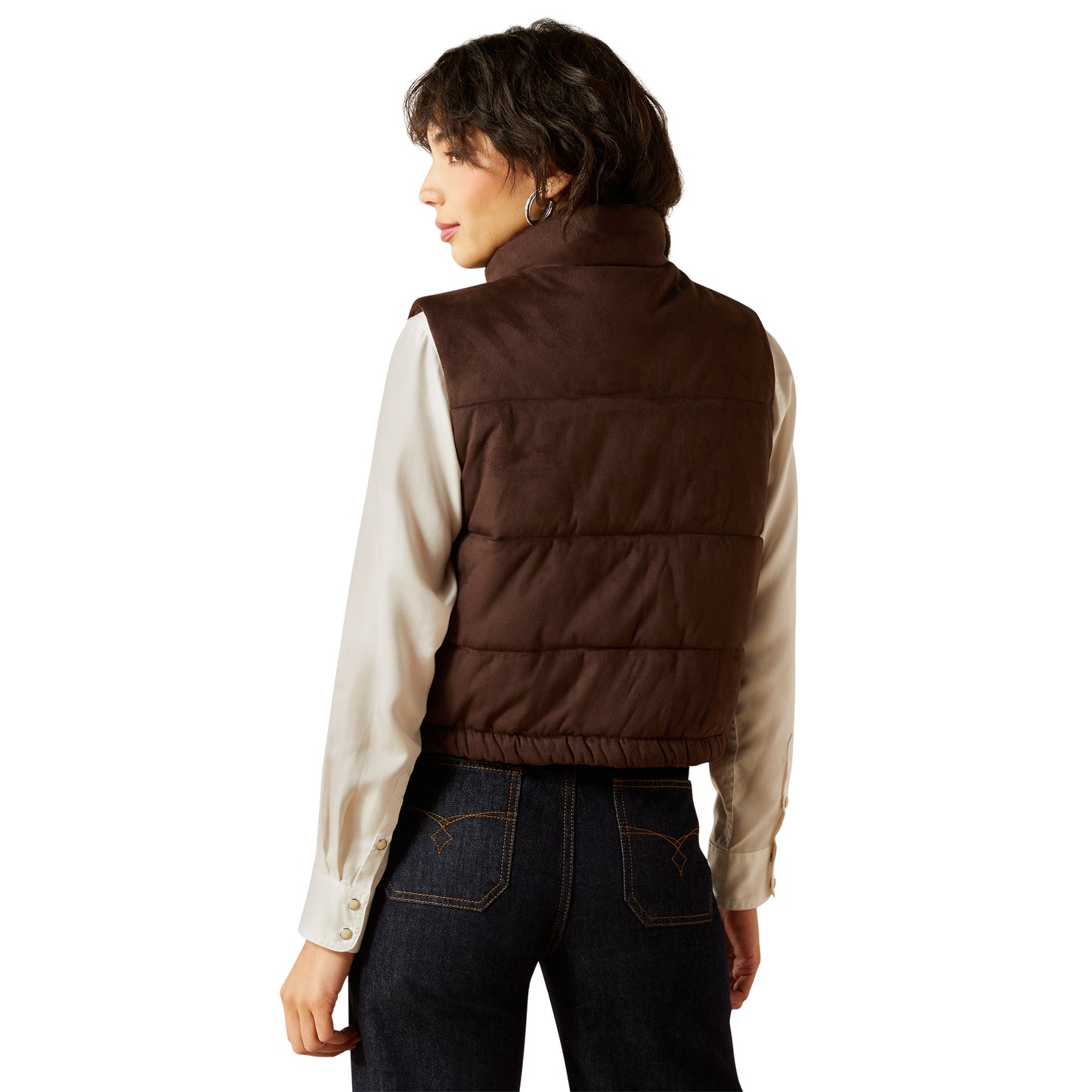 Ladies Swirls Faux Leather Vest