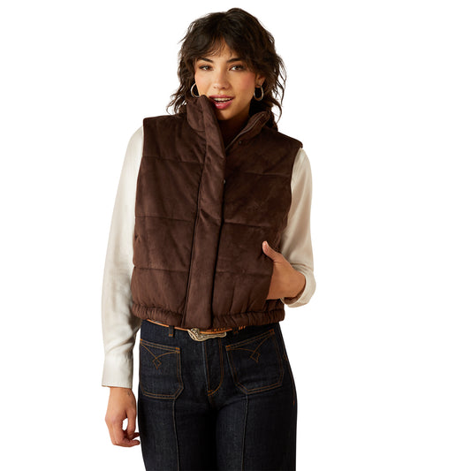 Ladies Swirls Faux Leather Vest
