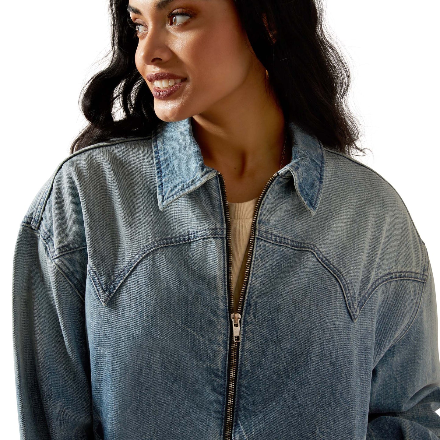 Cheyenne Denim Bomber Jacket