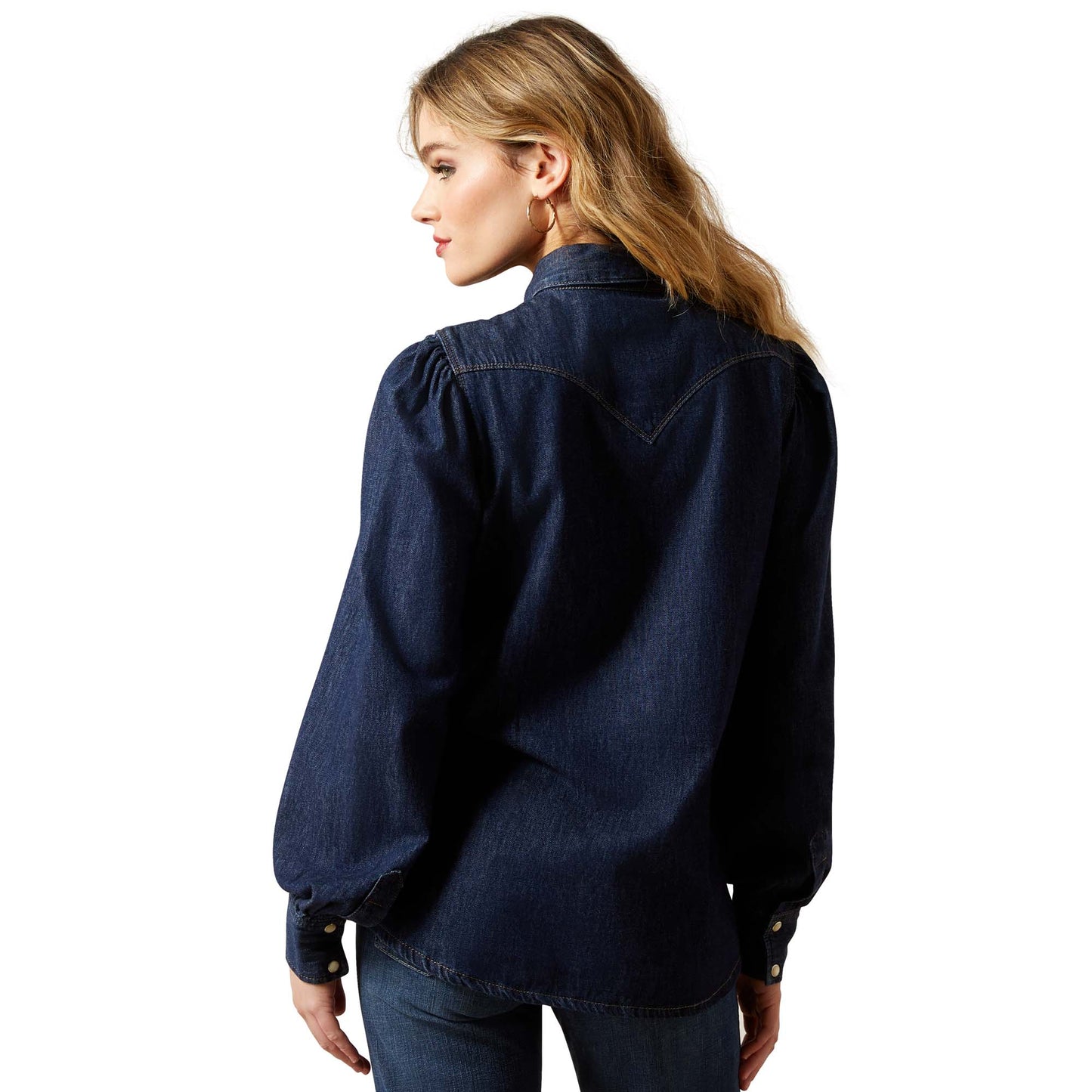 Puff Sleeve Denim Shirt